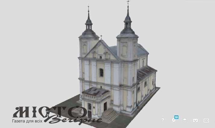 Розроблено 3D модель костелу Іоакима та Анни 