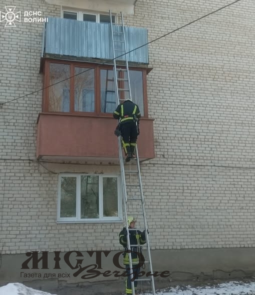 У Володимирі рятувальники допомогли дворічній дитині, яка зачинилася у квартирі 