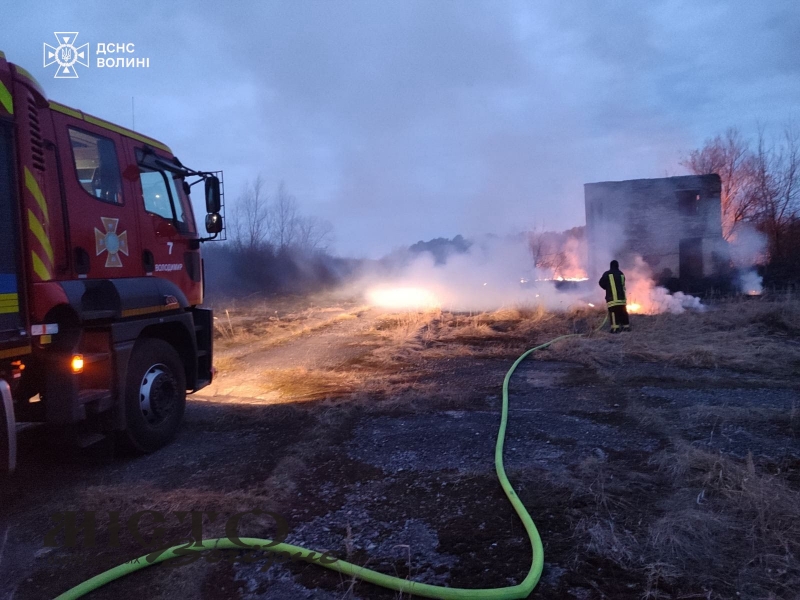 Через людську недбалість на Волині зафіксували вісім пожеж за добу 