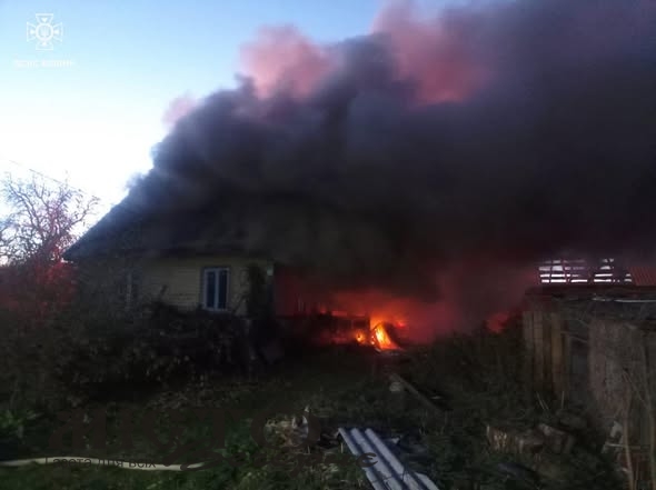 У Володимирському районі горів житловий будинок 