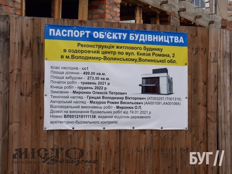 У Володимирі збудують приватний оздоровчий центр 