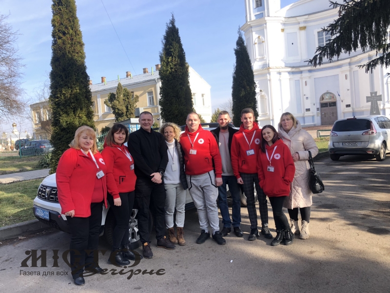 Під час візиту гостей Міжнародної Федерації Червоного Хреста.