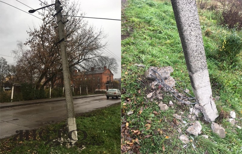У Володимир-Волинському невідомі збили електроопору 