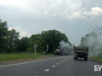 На в’їзді до Володимира загорілося авто 