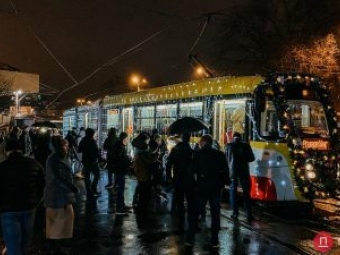 В Одесі відбувся Різдвяний парад трамваїв 