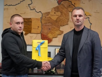 У Володимирі привітали звільненого з полону військового Олександра Бичка 