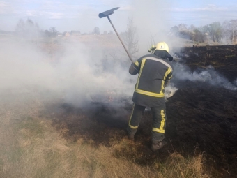 Пожежа у Локачах: рятувальники ліквідували займання сміття на відкритій території 