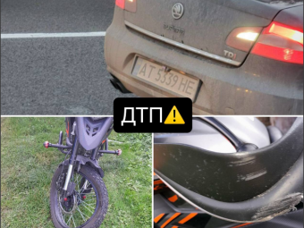 У Володимирі трапилася аварія: зіткнулися автомобіль та мотоцикл 