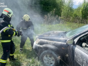 На Волині горів легковий автомобіль 