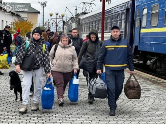 На Волинь прибув евакуаційний потяг з Донеччини 