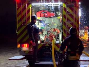 На Волині внаслідок обстрілу виникла пожежа на об’єкті інфраструктури 